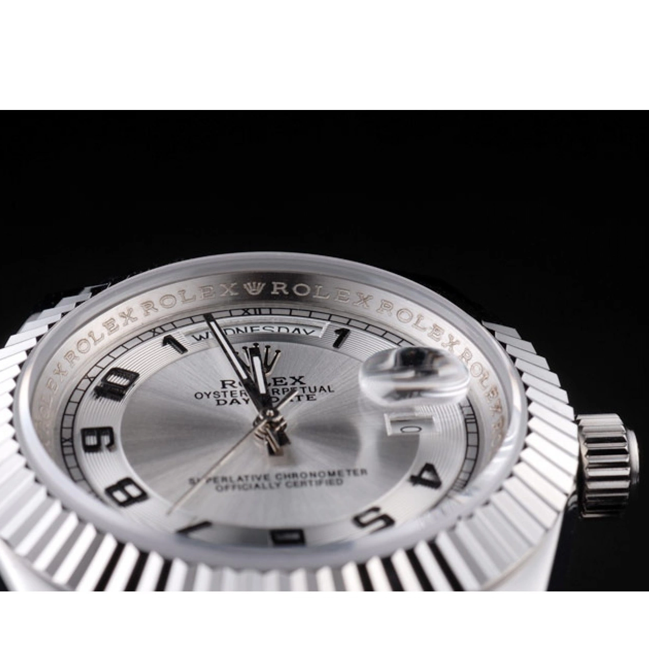 AAA Replica Watches Rolex Day-Date Dial White Steel Stainless Polished 0619